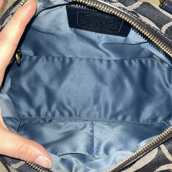 Coach Blue and Tan Shoulder Bag - Picture 11 of 12